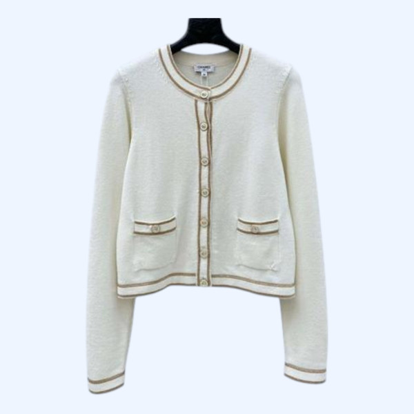 샤넬 플래티넘 컬러 니트 가디건