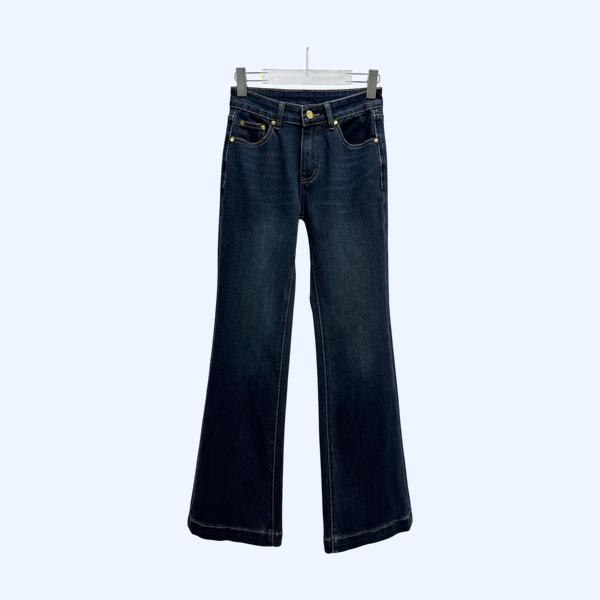 샤넬 자수 데님팬츠