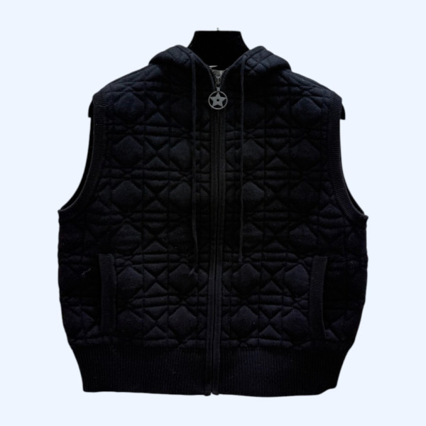 디올 자수 니트 조끼