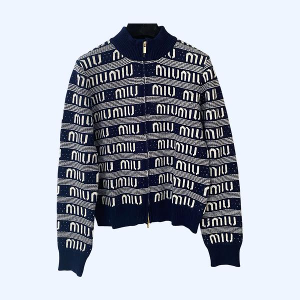 미우미우 투컬러 자켓 가디건