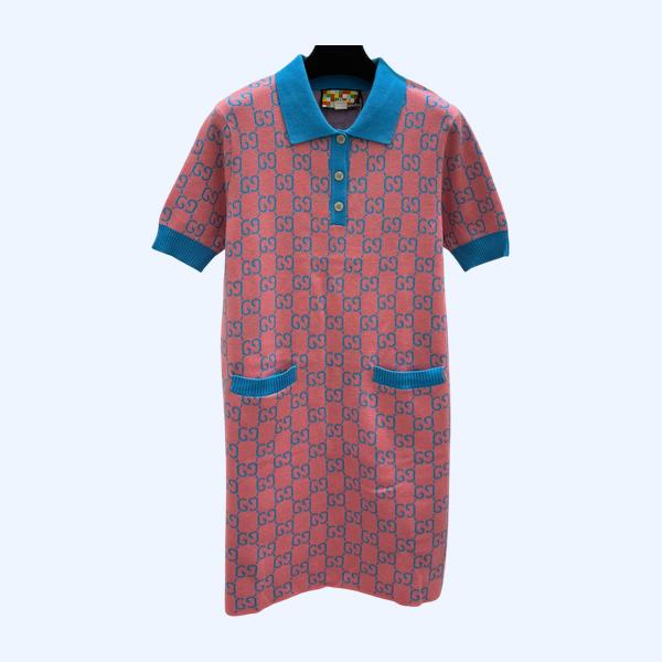 구찌 레터 라운드 원피스