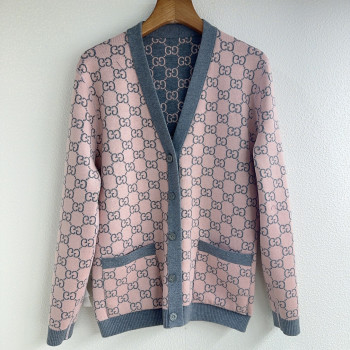 구찌 리버서블 GG 울 자카드 리버서블 가디건