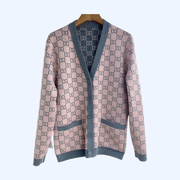 구찌 리버서블 GG 울 자카드 리버서블 가디건