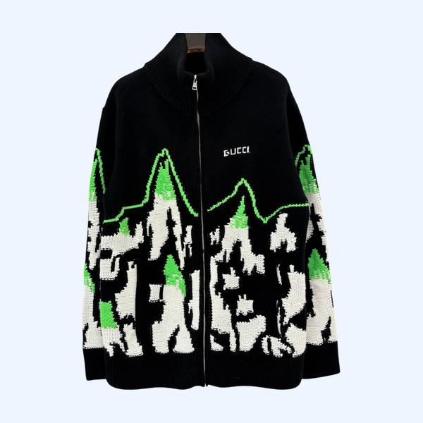 구찌 스탠드업 칼라 가디건