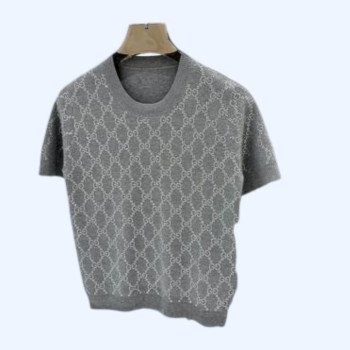 구찌 풀바디 핫 다이아몬드 니트 탑