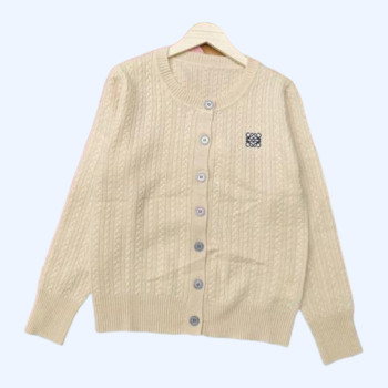 로에베 라운드넥 트위스터 가디건