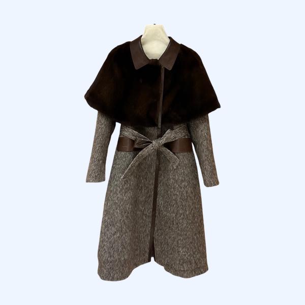 막스마라 코페하겐 벨벳 플래킷 코트