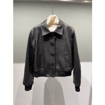 미우미우 세미 플런지 크리스피 재킷