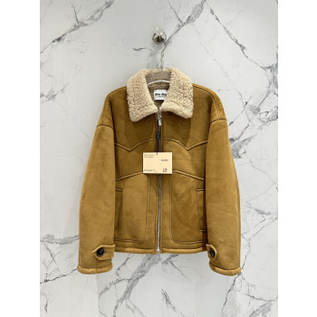 미우미우 올인원 시어링 자켓