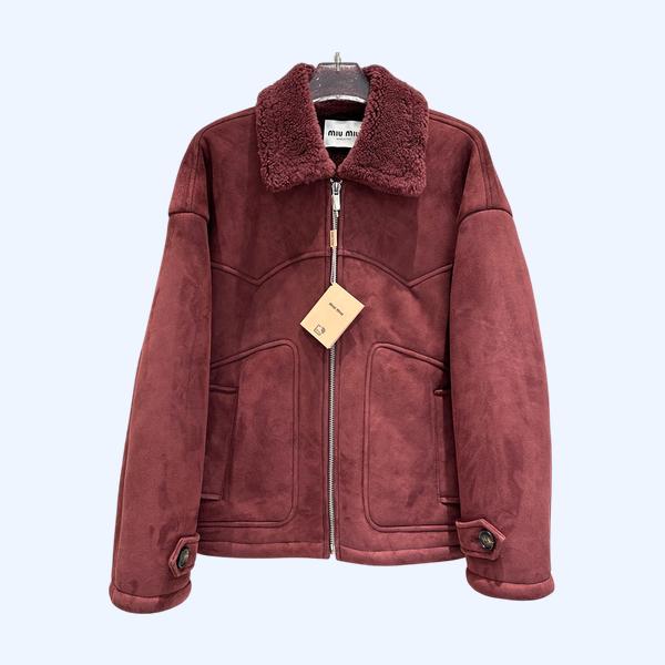 미우미우 올인원 시어링 자켓