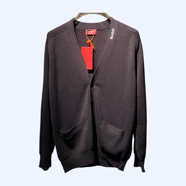 구찌 V넥 프렛 코튼 가디건