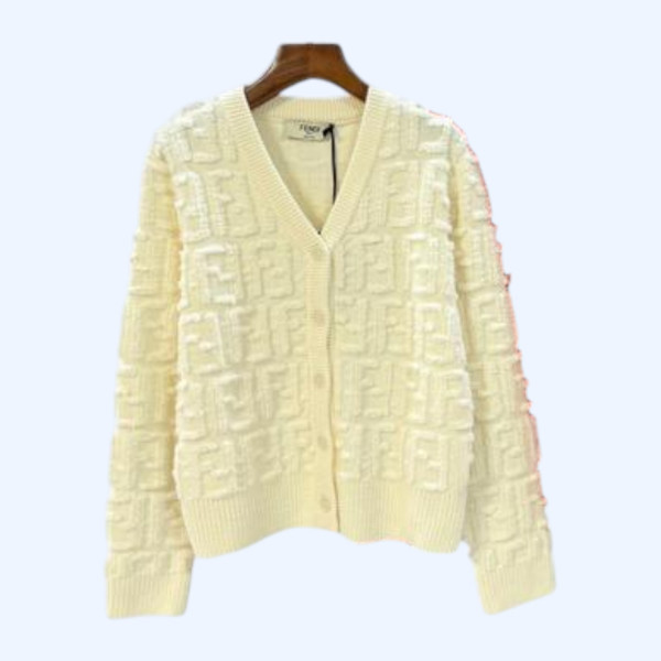 펜디 문양 가디건