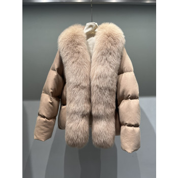 LP 오버사이즈 폭스퍼 칼라 다운 재킷