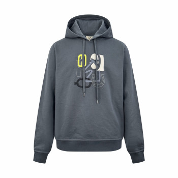 에르메스 가죽 후드 스웨트 제킷