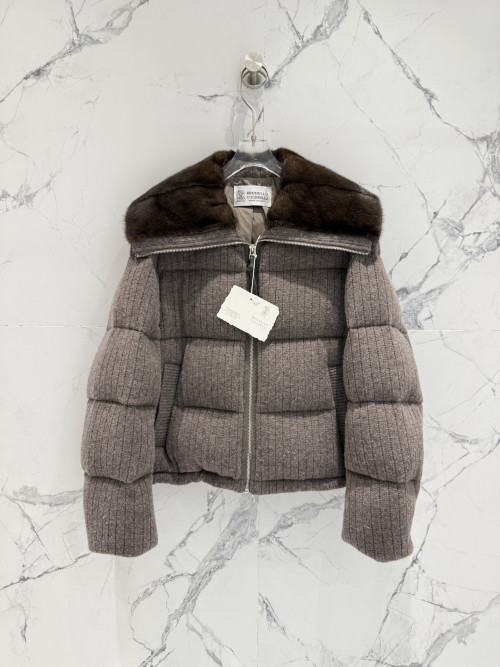 BC 밍크 캐시미어 니트 다운 재킷