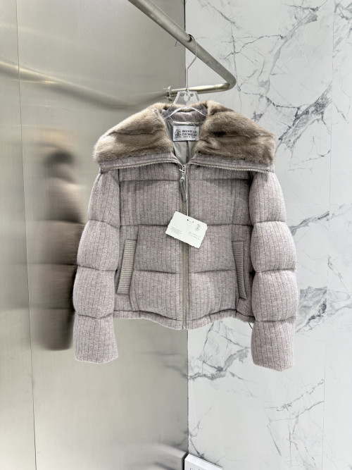 BC 밍크 캐시미어 니트 다운 재킷