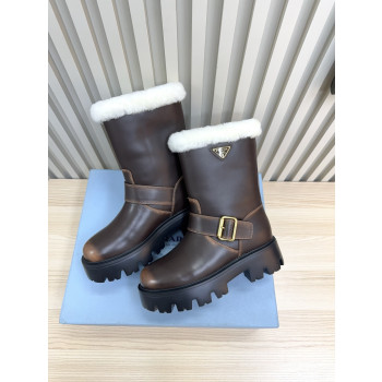 프라다 마틴 가죽 부츠