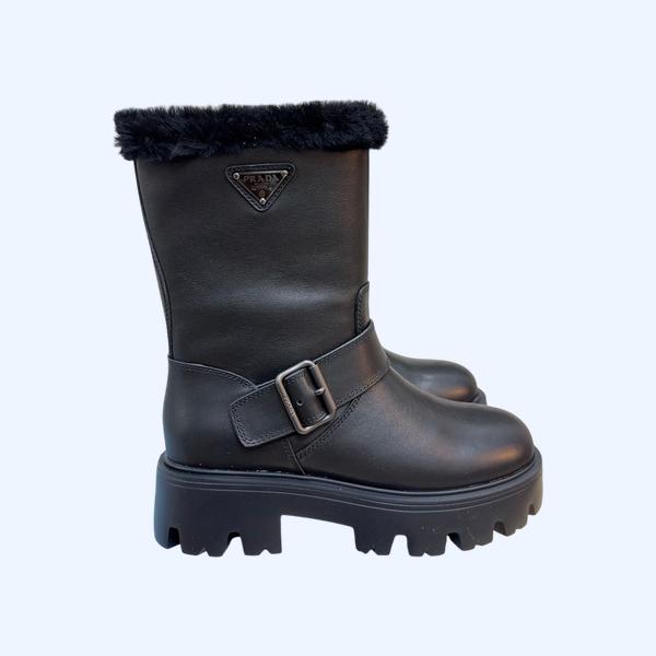 프라다 마틴 가죽 부츠