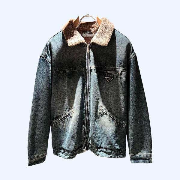 프라다 양모 데님 재킷
