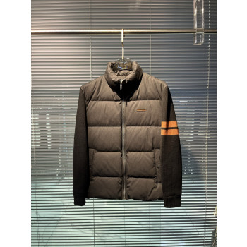 제냐 클래식 울 스플라이스 로고 다운 재킷