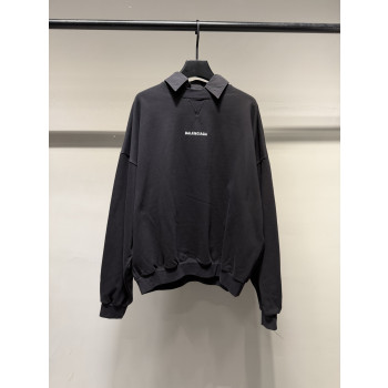 발렌시아가 클래식 레터 자수 스웨트 셔츠