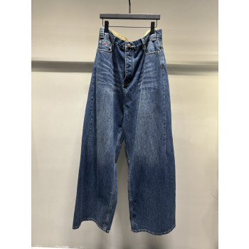 발렌시가 유니트 스포츠 자수 청바지