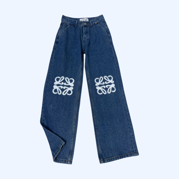 로에베 로고 데님 팬츠