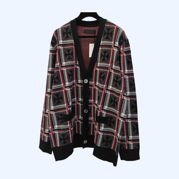 크롬하츠 캐시미어 플레드 가디건