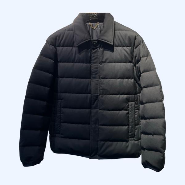 LV 라펠 로고 다운 재킷