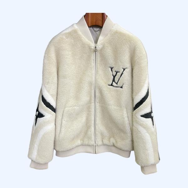 LV 밍크 벨벳 베이스볼 재킷