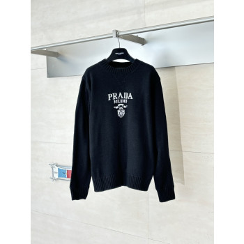 프라다 자카드 로고 니트