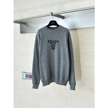 프라다 자카드 로고 니트
