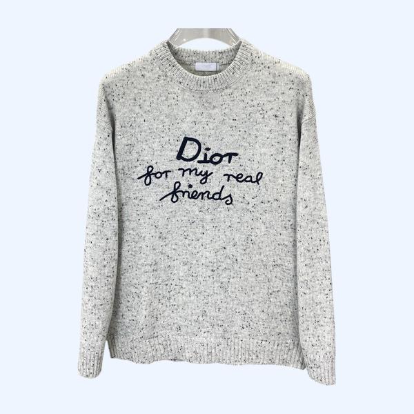 디올 로고 니트 스웨터
