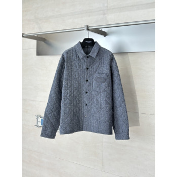 디올 플란넬 체크 싱글 블레이드 재킷