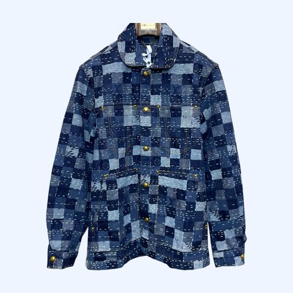 LV 체크 데님 재킷