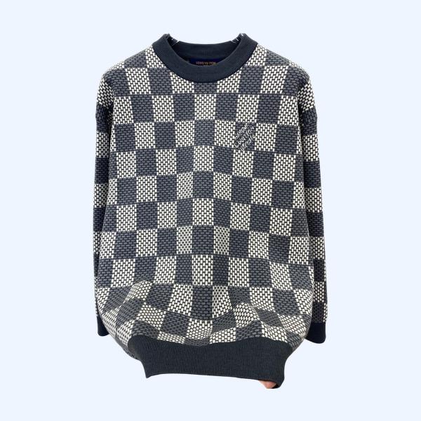 LV 체크무늬 울 스웨터