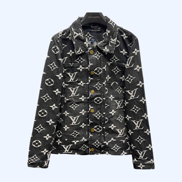 LV 풀 프리트 자카드 데님 재킷
