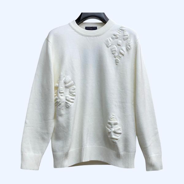 LV 혼방 라운드넥 스웨터