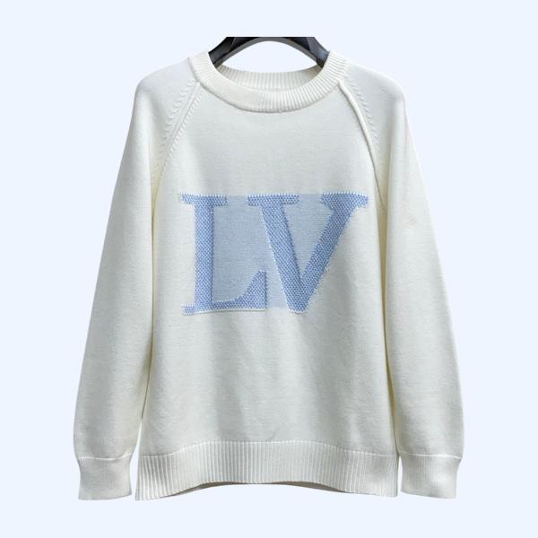 LV 혼방 라운드넥 스웨터