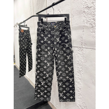 LV 풀 프리트 자카드 데님 팬츠
