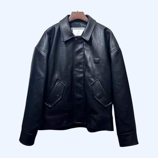 우영미 가죽 패딩재킷