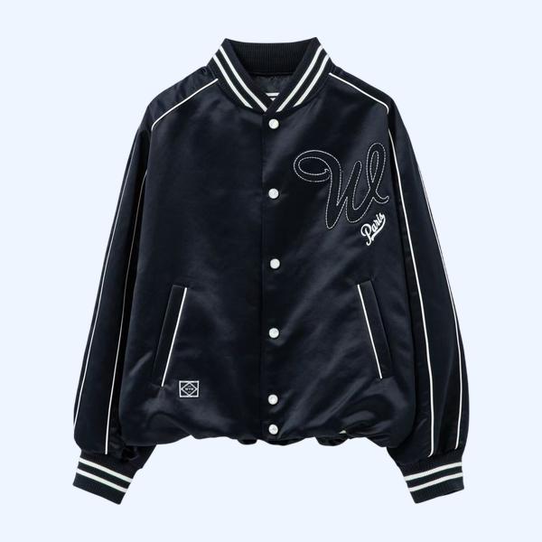 우영미 로고 베이스볼 재킷