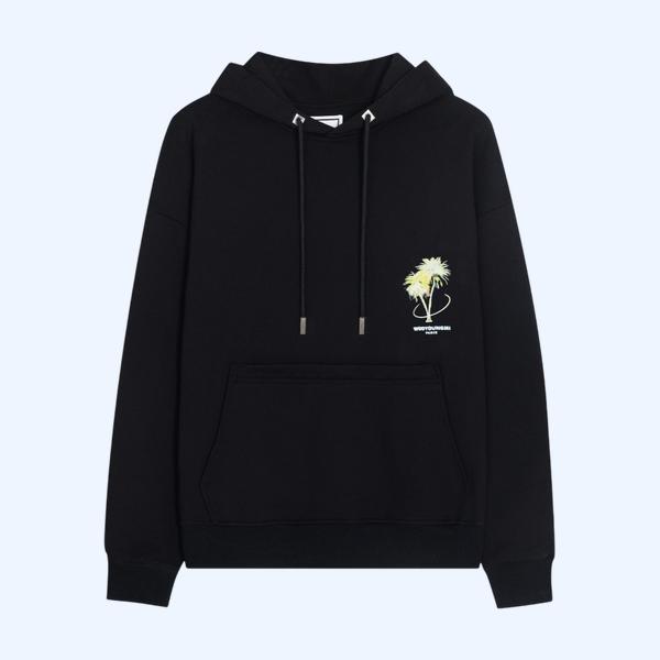 우영미 무늬 후드티