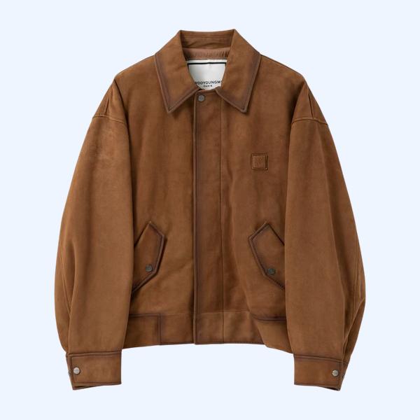 우영미 자카드 지퍼 로고 재킷