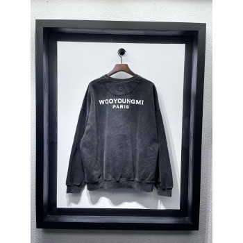 우영미 페이디드 로고 테리셔츠