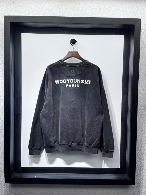 우영미 페이디드 로고 테리셔츠