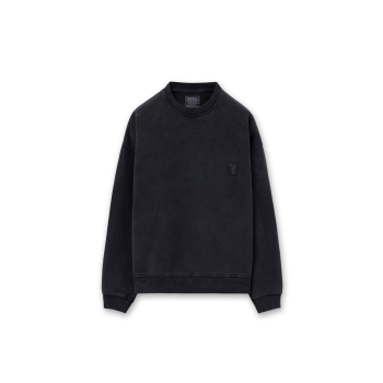 우영미 페이디드 로고 테리셔츠