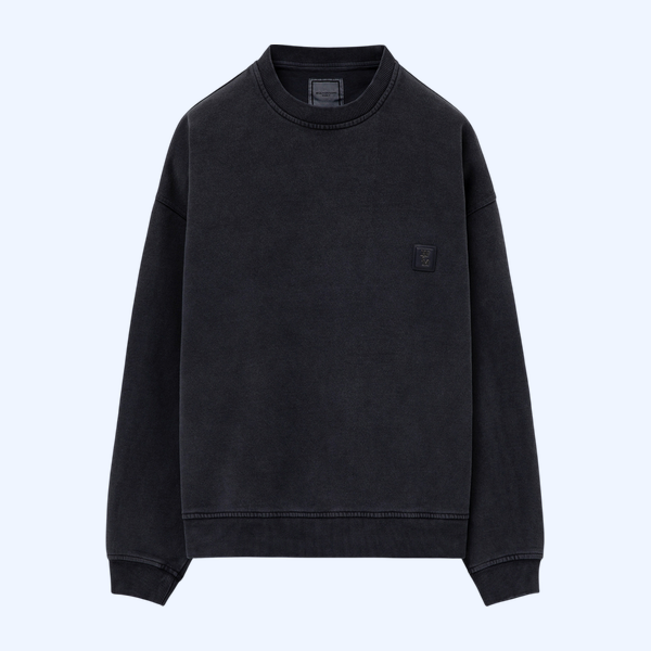 우영미 페이디드 로고 테리셔츠