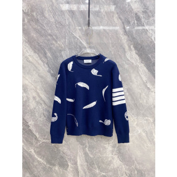 TB 깃털 크루넷 울 스웨타