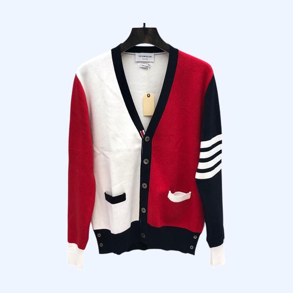 TB 마카롱 베일 컬러블록 가디건